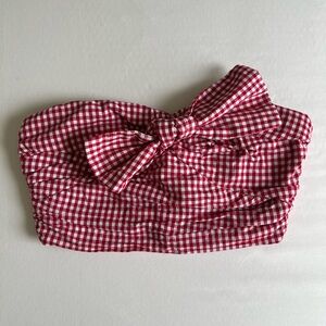 Forever 21 Red Gingham Tube Top
